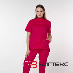 Костюм медицинский с брюками фуксия