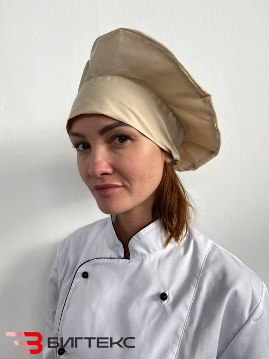 Поварской берет, бежевый