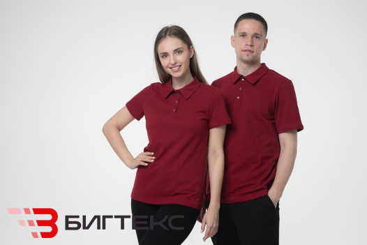 Рубашка-поло бордового цвета 