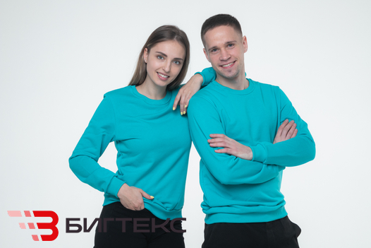 Свитшот бирюзового  цвета 